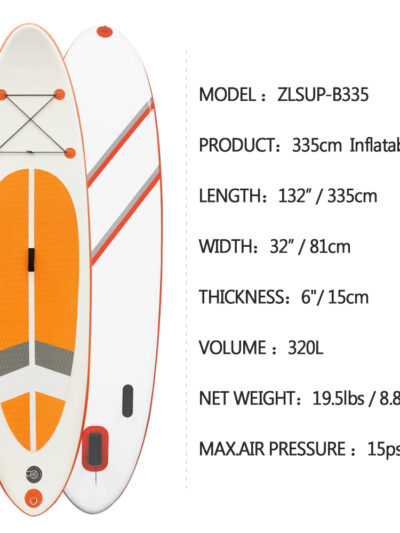 Inflatable SUP PaddleBoard 335cm Stand up Paddle Boards For Adults/Childs 81cm Widened Water Sport Surfing Surfboard Wakeboards 2