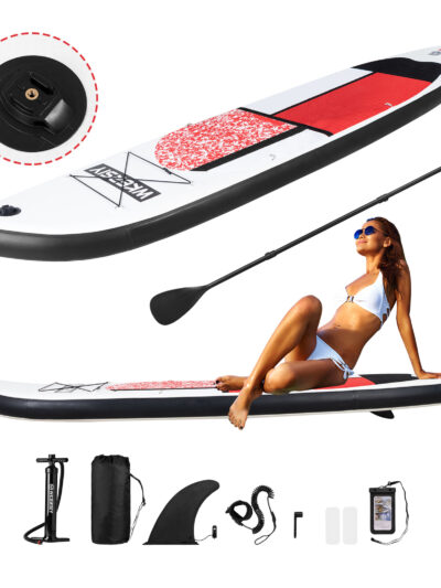 Inflatable Stand Up Paddle Board Non-Slip for All Skill Levels Surf Board with Air Pump Carry Bag Leash Standing Boat 2