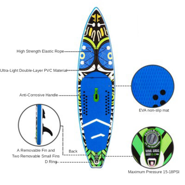 Water Inflatable Surfboard SUP Paddle Board Professional Paddle Board Adult Stand-up Water Ski 3