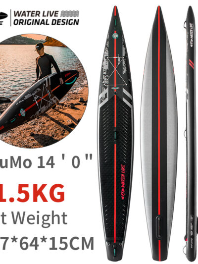 WATERLIVE ZHUMO Aquatic Standing Racing Surfboard Professional Fast Speed Sports Paddle Board 14' Special For Competition 2