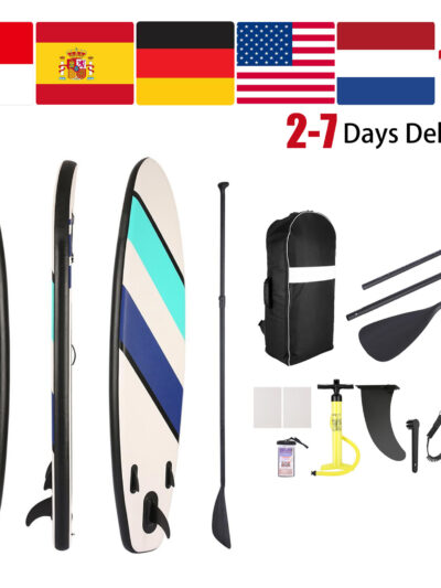 120.1x29.9x5.9Inch Inflatable Paddle Board Deck Surfboard Skill Levels Adult Stand Up Paddleboards Premium Quality PVC Material 1