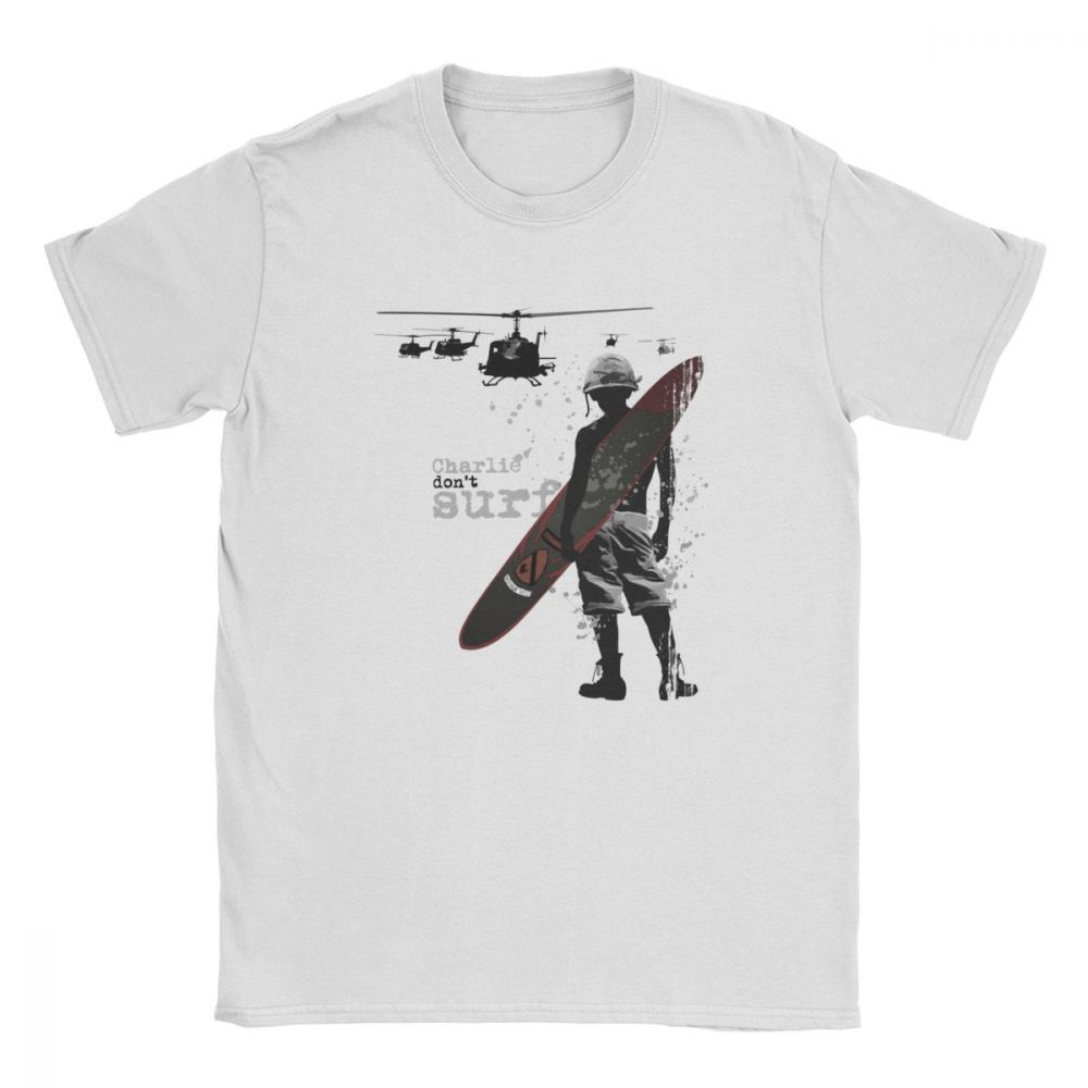 Don't Surf T Shirt Men's Cotton Funny T-Shirt Kilgore Vietnam War Surfboard Helicopter Grunge Tees Clothing Graphic 2