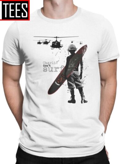 Don't Surf T Shirt Men's Cotton Funny T-Shirt Kilgore Vietnam War Surfboard Helicopter Grunge Tees Clothing Graphic 1