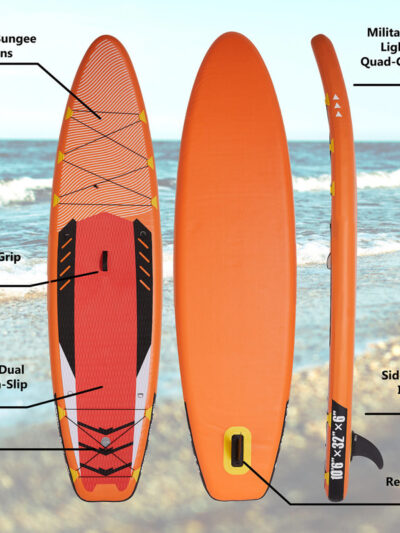 Inflatable Paddle Board Orange All Purpose Surfboard Stand Up Paddle 2